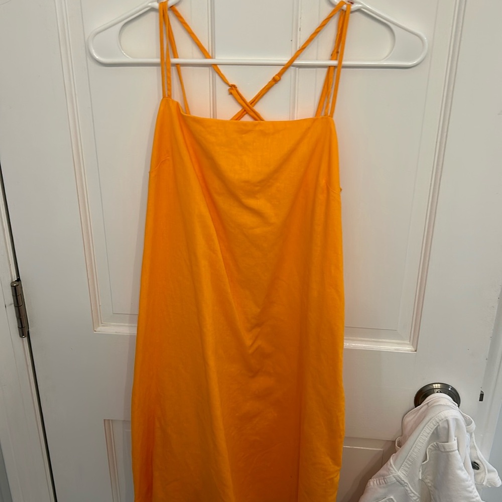 orange dress from h&m
